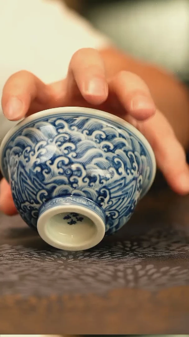 垂虹慕古江崖海水龙纹压手