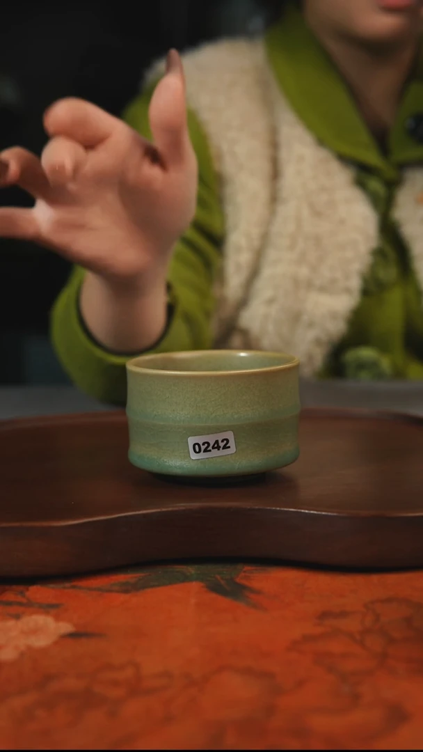 杯子瓷汝州原产地原矿仿古老釉q242