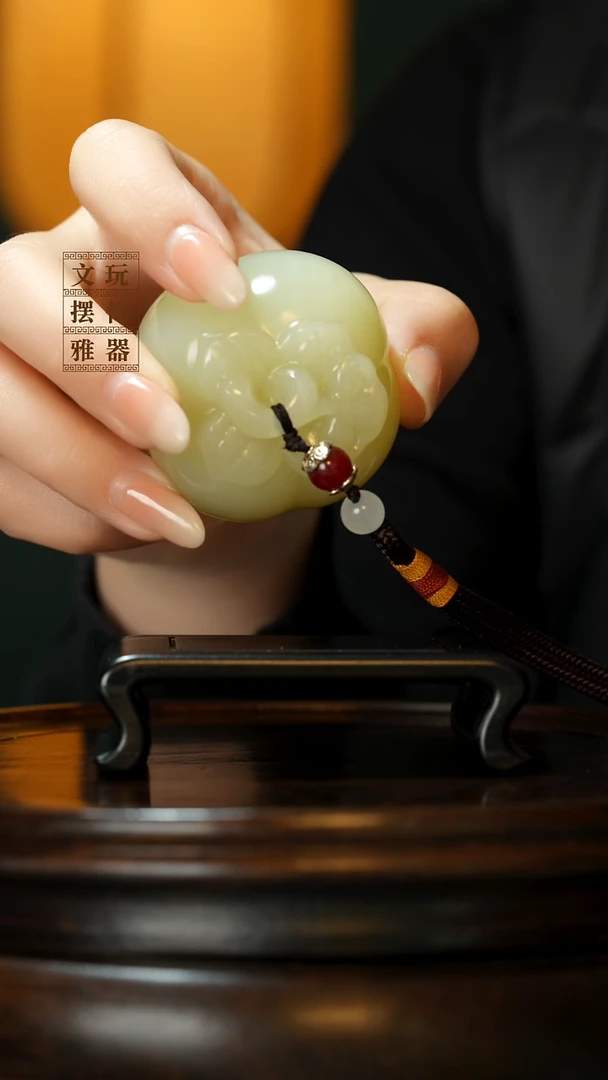 玉《事事如意》手把件摆件