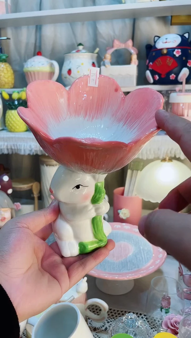 【闪购商品】瓷片兔子摆件  瑕疵