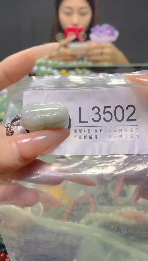 颈饰未镶嵌翡翠/L/纹裂沙眼瑕疵介意勿拍
