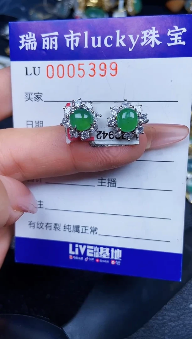 翡翠银S925镶嵌颈饰5399