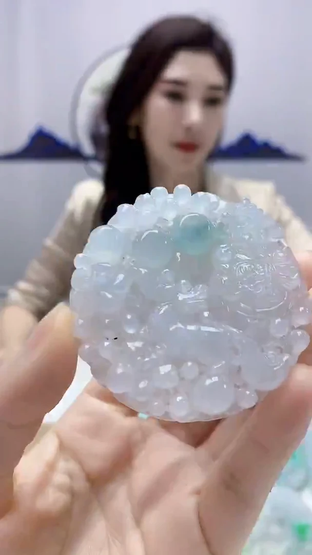 未镶嵌定制翡翠4829DD-毛货挂件140