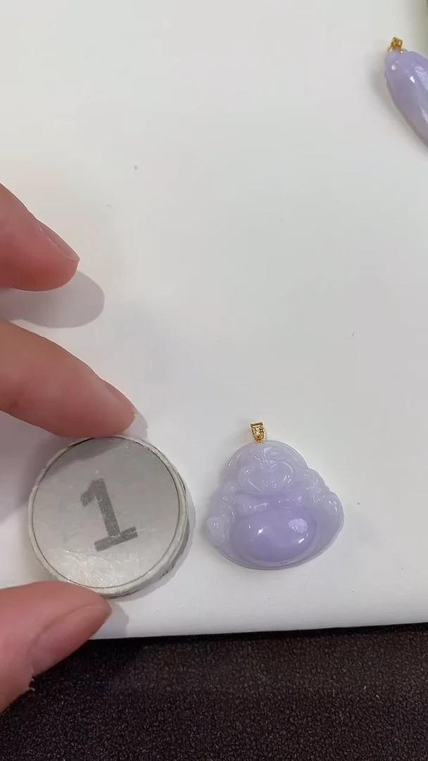 颈饰18K金镶嵌翡翠天然缅甸a货翡翠(多样性发其一)