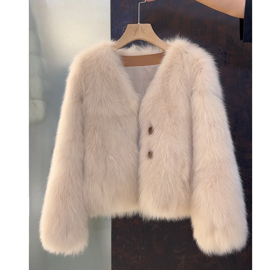 秋冬短外套加厚棉衣棉服时尚百搭毛毛外套轻奢高级感毛毛大衣短款