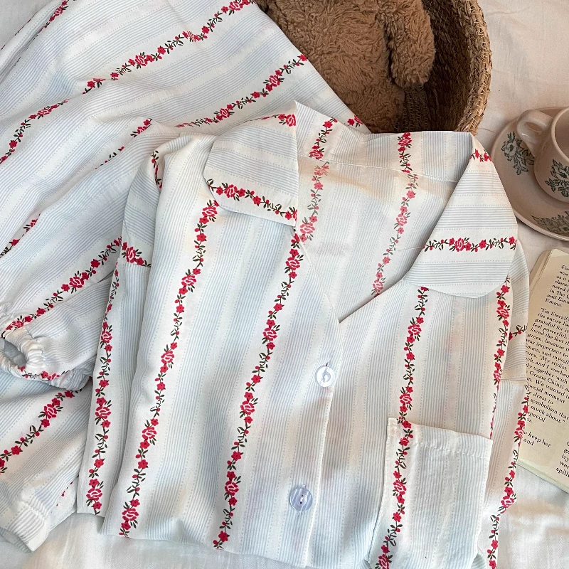 【韩系小碎花】印花少女睡衣女春秋2025新款亲肤软糯家居服可出门