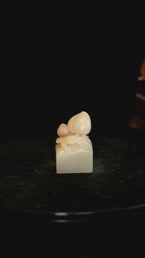 【闪购商品】寿山石福寿多多寿桃雕2.5*2.9*4.8