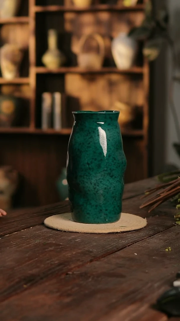 摆件17-357 陶瓷花器高26口径11