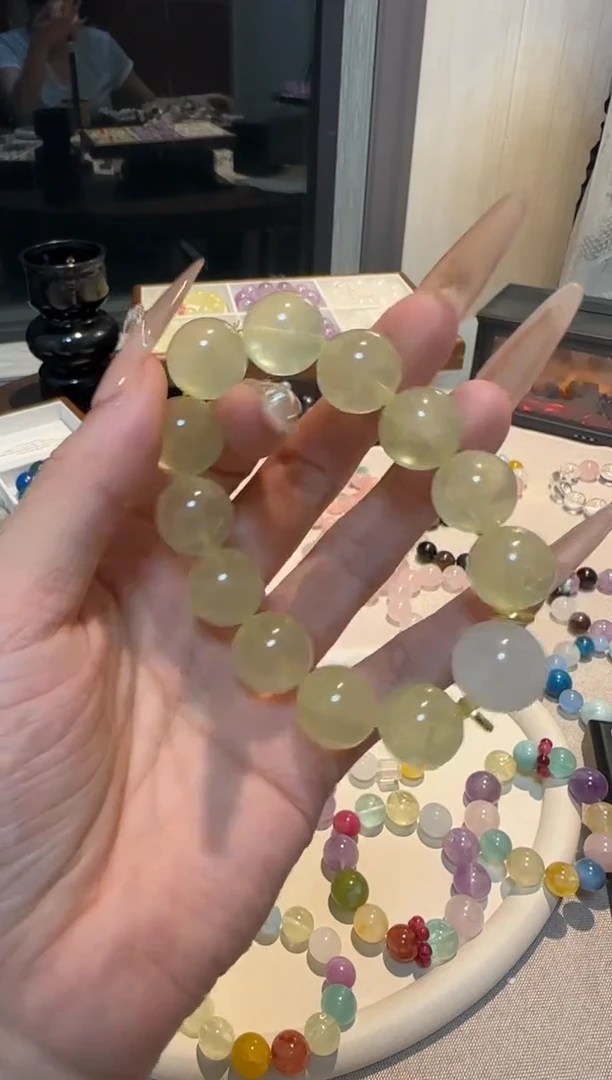 未镶嵌手串水晶柠檬黄
