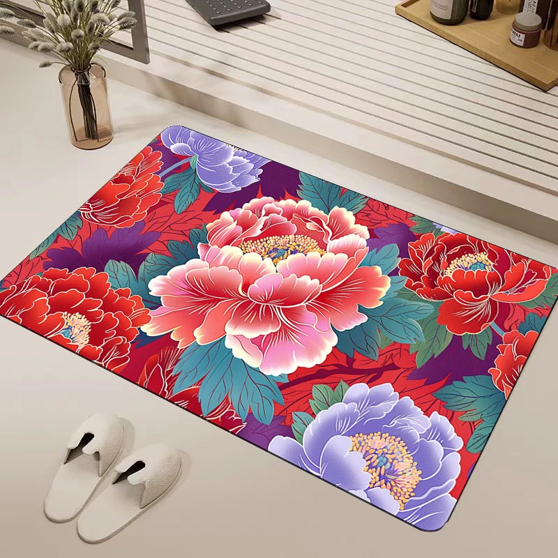 硅藻泥【紫气东来】浴室厨房入户吸水防滑速干脚垫松弛感可定地毯