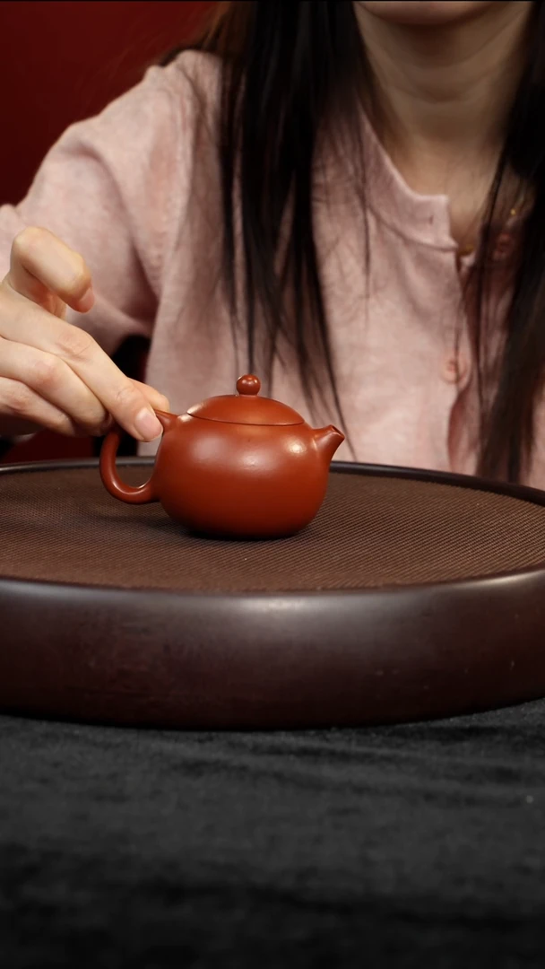 茶壶紫砂LTF110228孟臣西施朱泥130cc 大