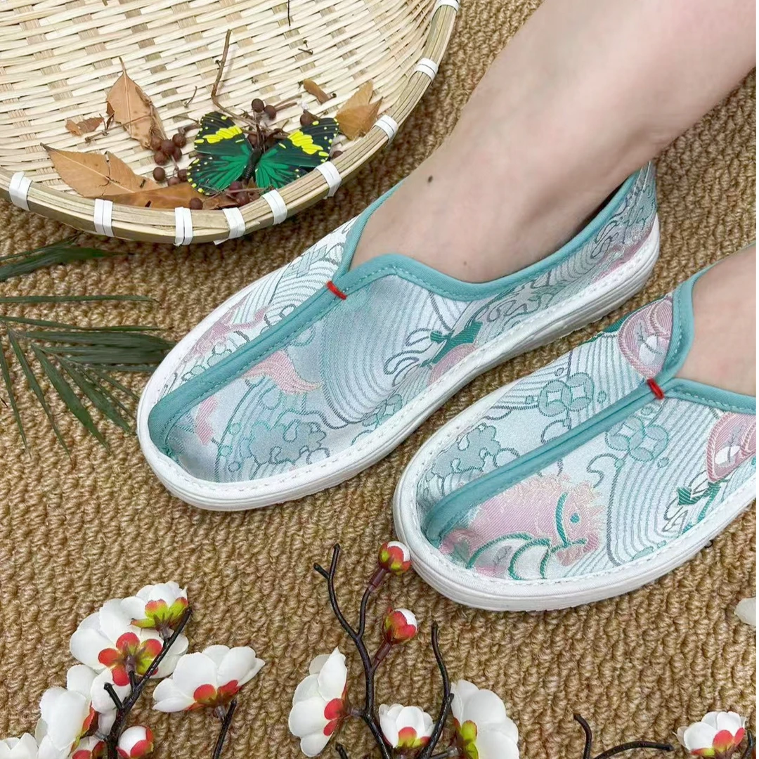 【马到成功—两片】手工布鞋千层底布鞋民族风系带平底老北京布鞋