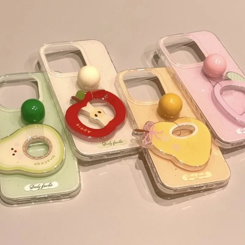 水果指环扣支架适用苹果16promax手机壳华为荣耀oppovivo小米一加