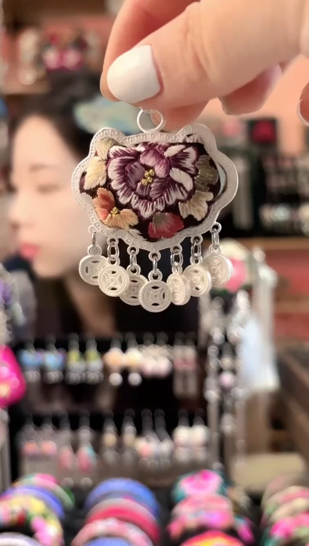 织绣艺枝独绣老绣饰品104