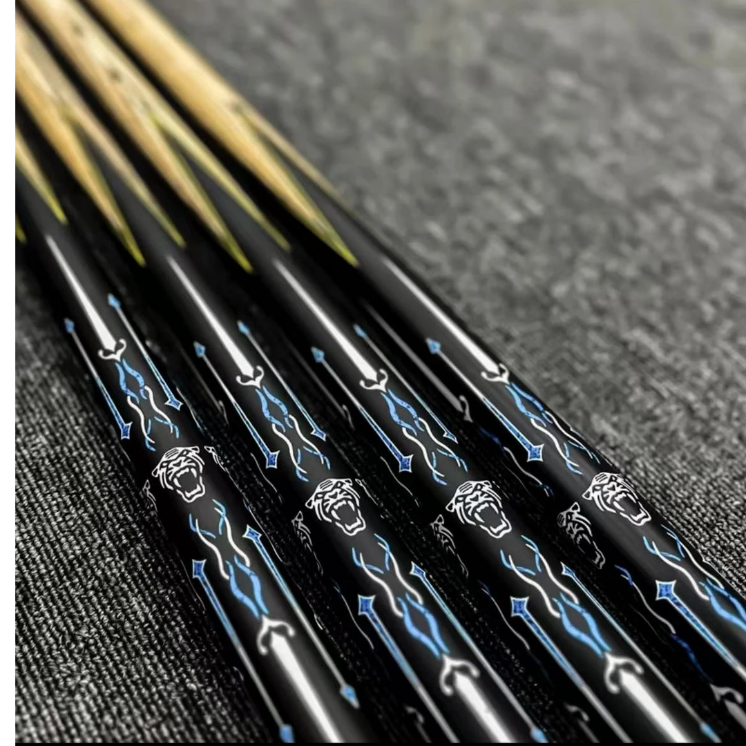 黑豹小头一体通杆黑八中头桌球杆新手专用中式台球杆新手入门杆