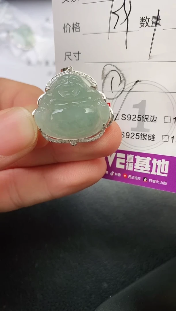颈饰银S925镶嵌翡翠梦**分挂件