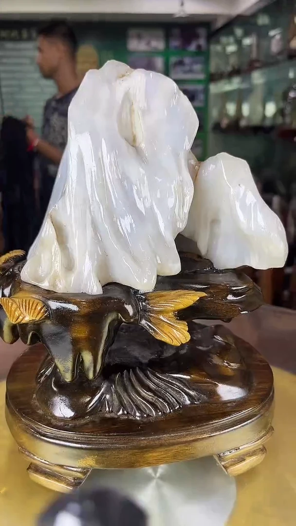 未镶嵌珠宝奇石硅化玉缅甸天然树化玉摆件