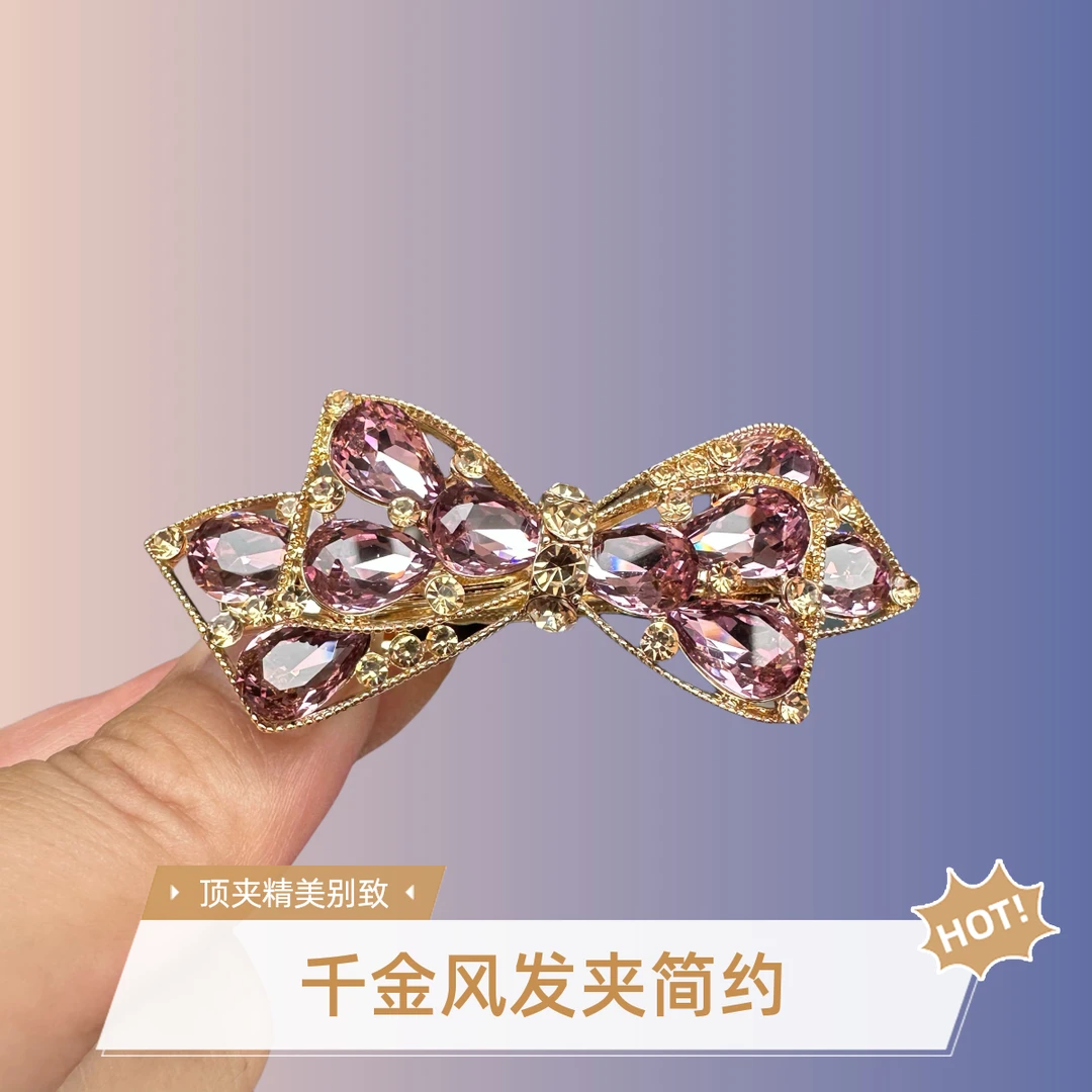 千金风少女风森系顶夹极简风发夹饰品发饰夹子钻发夹韩版成人气质