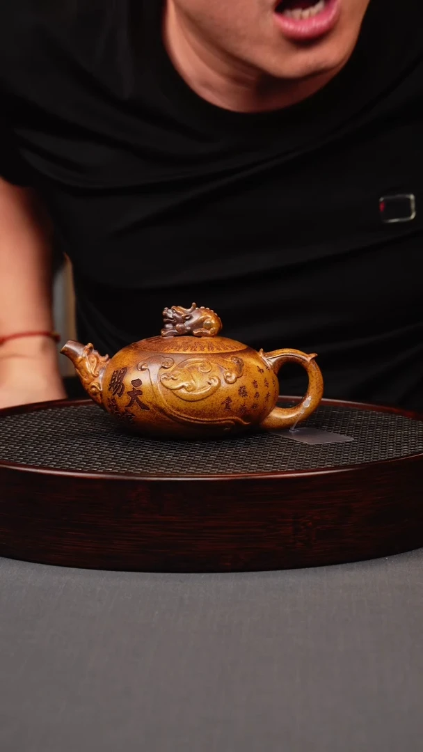 茶壶紫砂龙骨金砂柴烧天官赐福