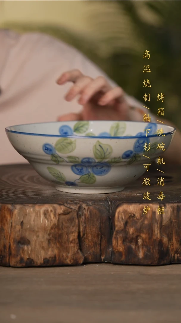 瓷片景德镇高温釉下彩可微波烤箱洗碗机