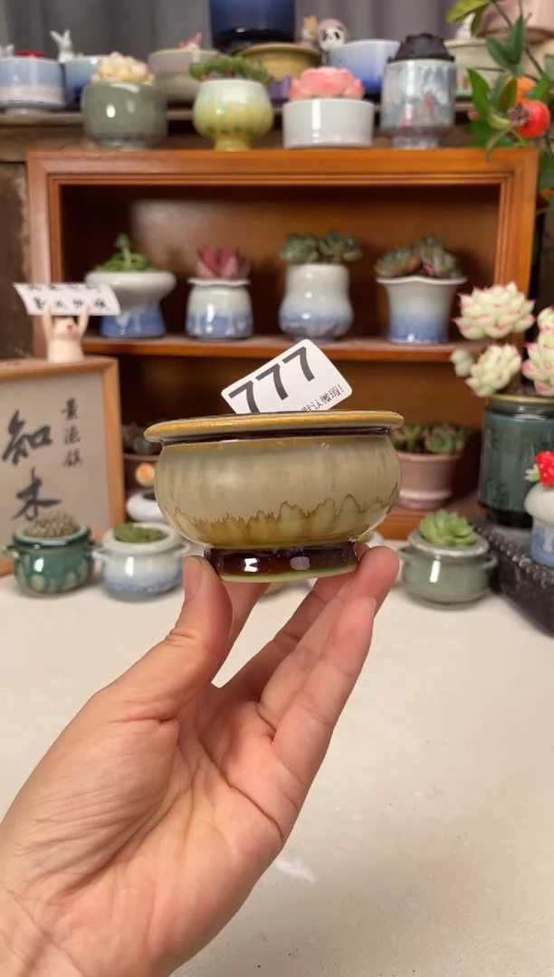瓷片777知木小芳花盆