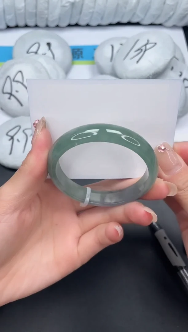 无非金属高冰手镯所见即所得微瑕介意勿拍11-56.4