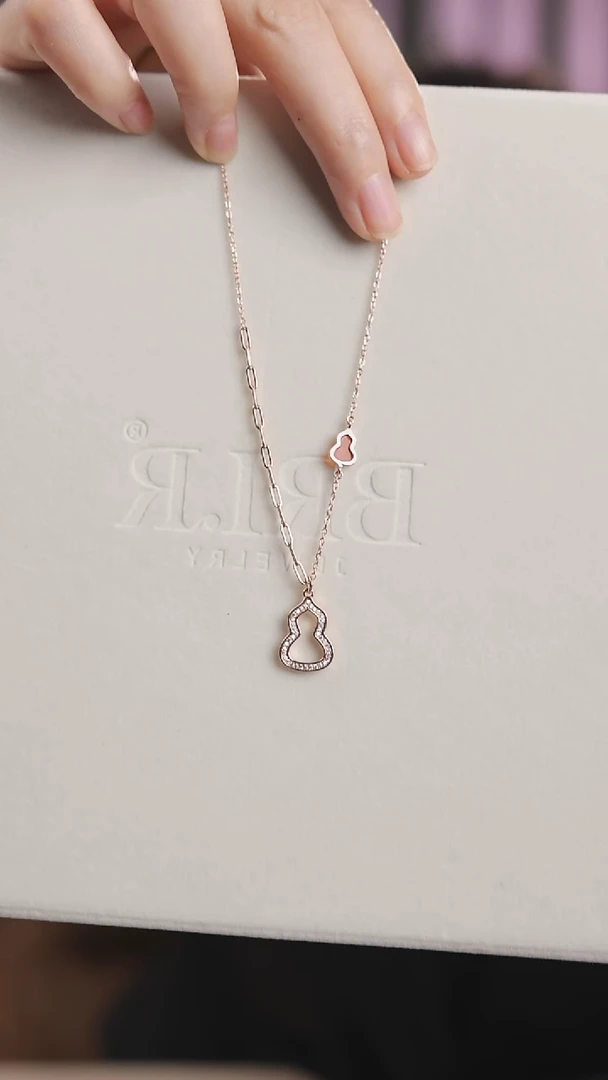 坠链均925银合成立方氧化锆玫瑰金色