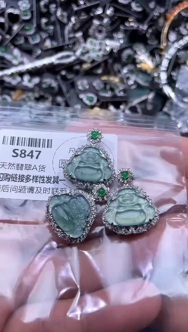 【闪购商品】翡翠未镶嵌颈饰S847多样性发其一