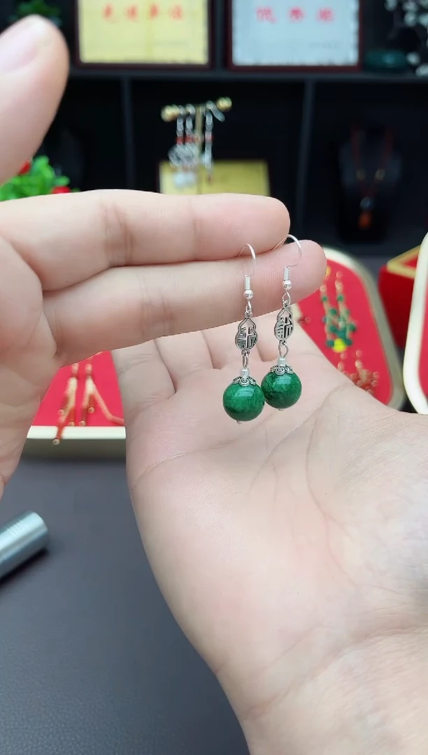 【闪购商品】玛瑙/玉髓耳钉银S925镶嵌308000