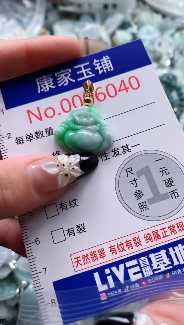 翡翠未镶嵌颈饰6040