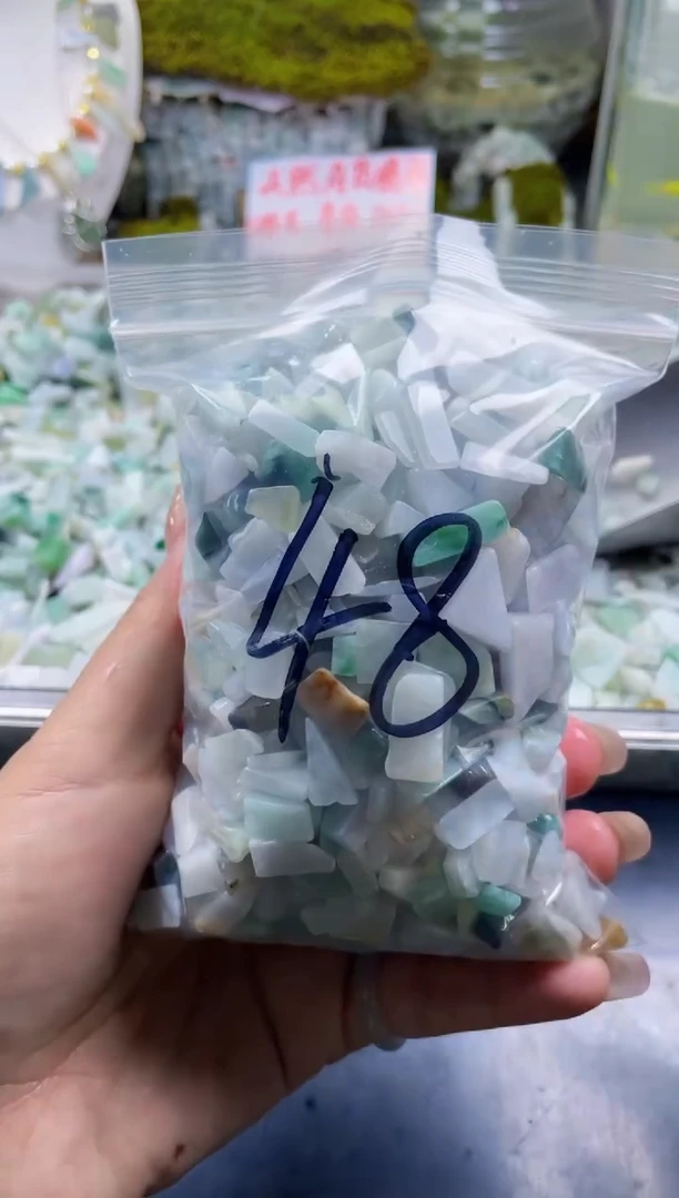 翡翠散珠天然翡翠迷你500克48