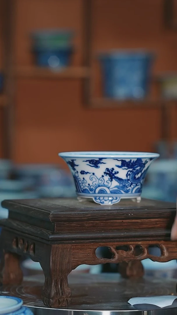 【闪购商品】手绘陶瓷内口7.2高4.2深