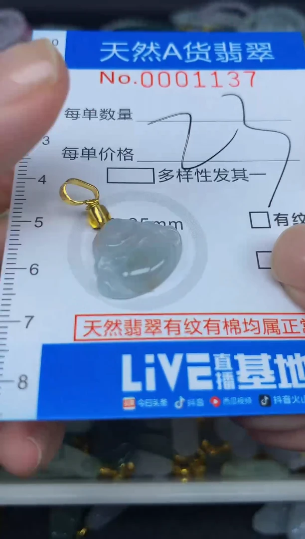 颈饰未镶嵌翡翠净货挂件-1137