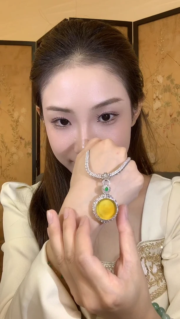 吊坠(不含链)18K金镶嵌翡翠终*S118 不含链