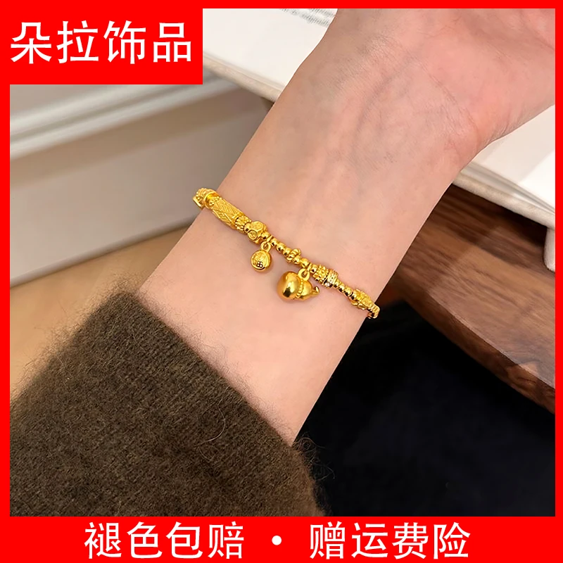 铜合金2025年古法纳福葫芦盘缠手链女转运轻奢小众高级感复古