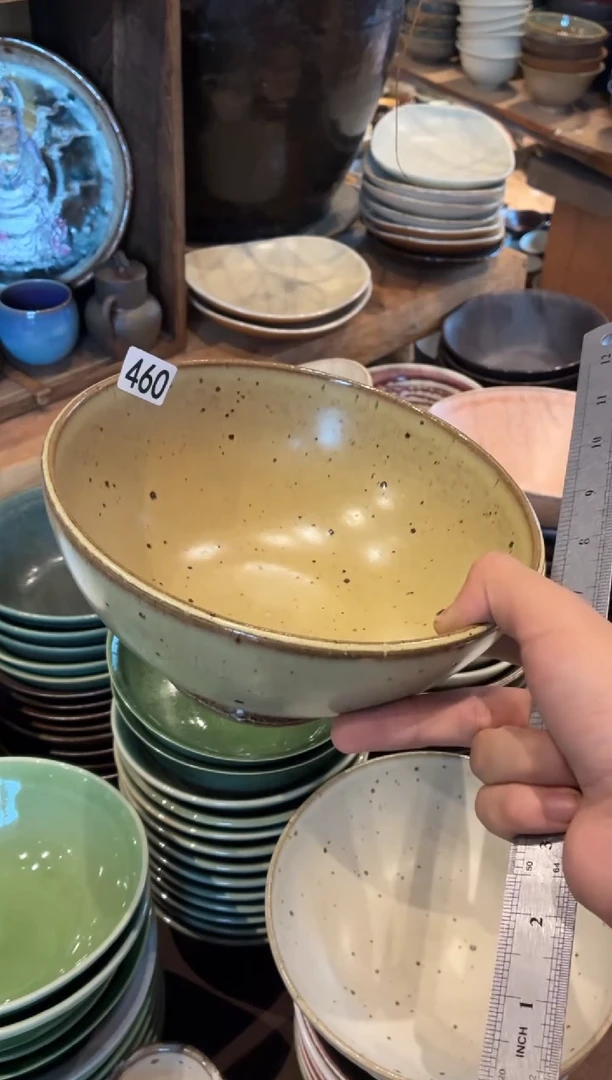 瓷片-****-460 黄色燕麦幸福大碗1个