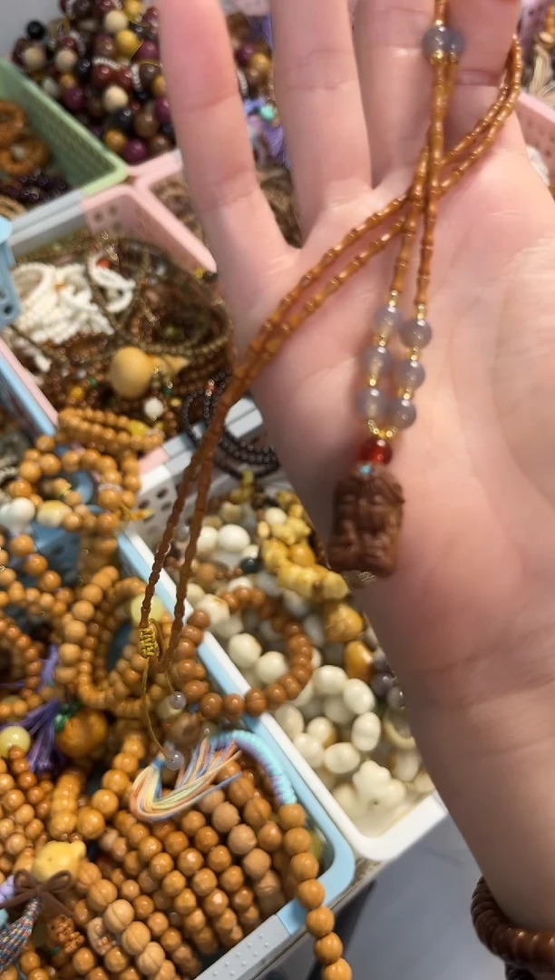手串橄榄核橄榄核竹节搭配扎基拉姆项链