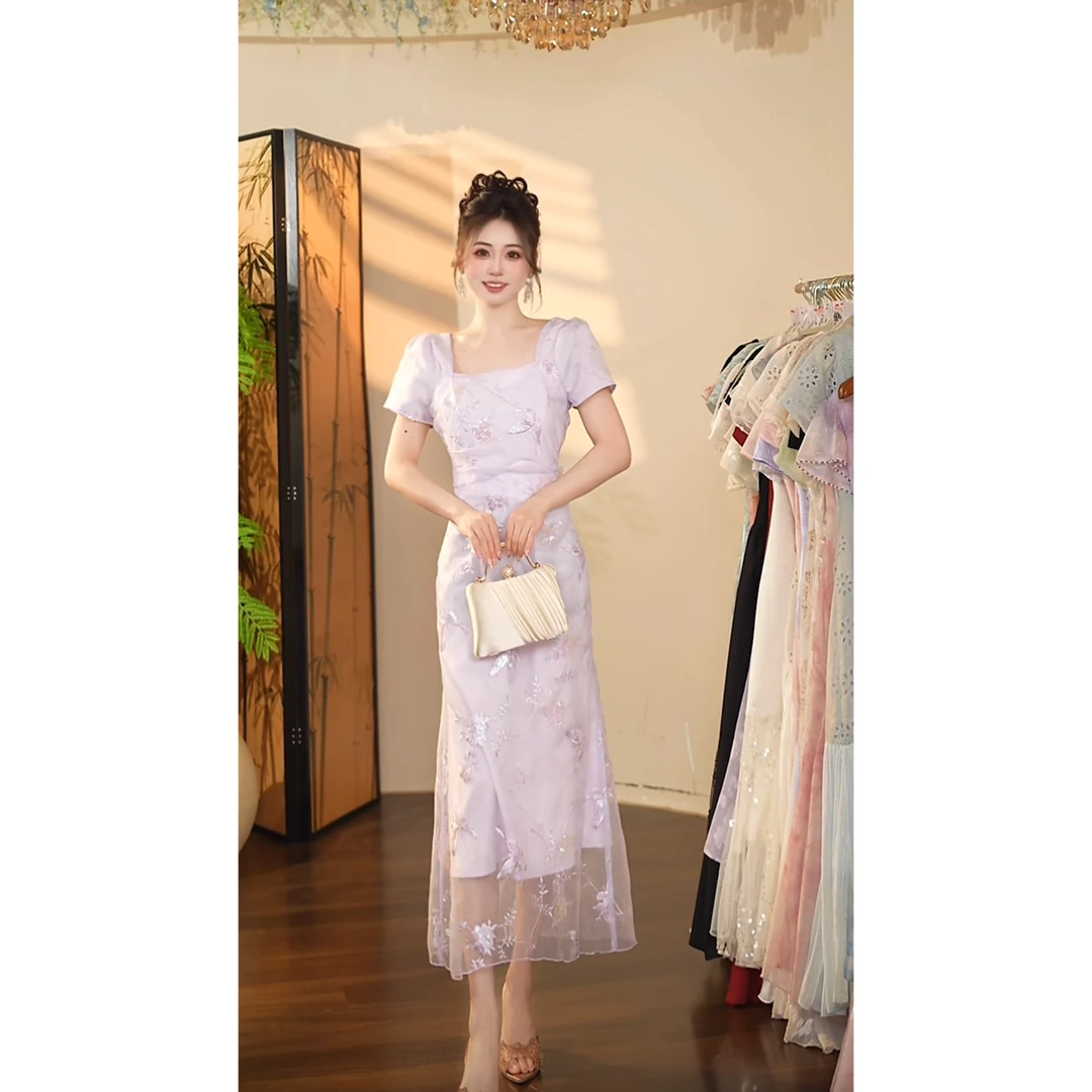 瑞瑞定制-1381（暗香浮动）连衣裙X1225