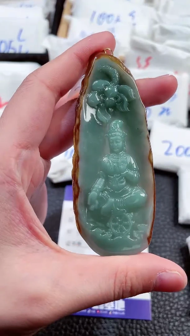 【闪购商品】翡翠颈饰未镶嵌00006374观音