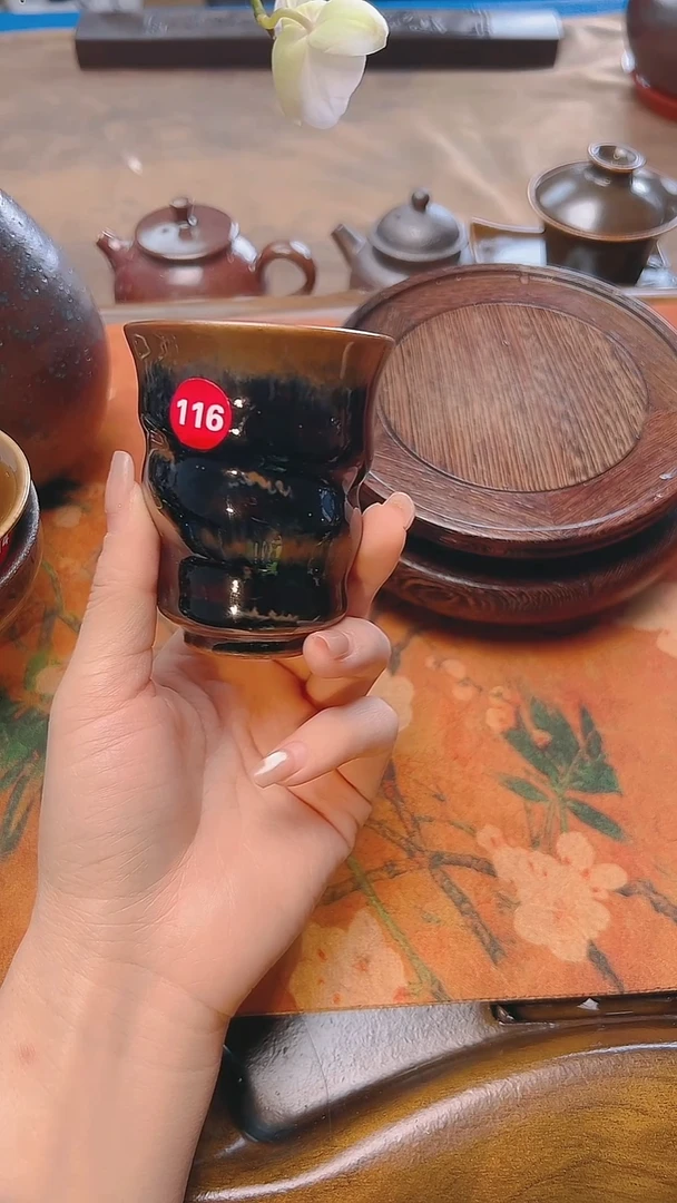 手捏杯非遗纯原矿纯纯手工煤窑烧制