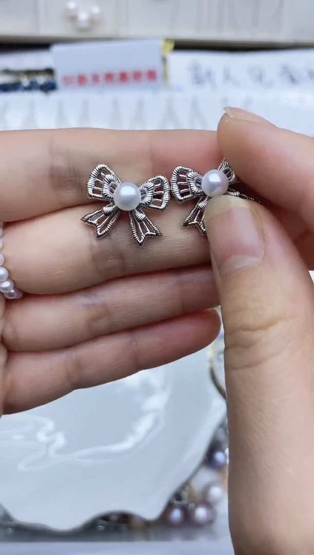 未镶嵌耳饰淡水珍珠耳环多样性发其一