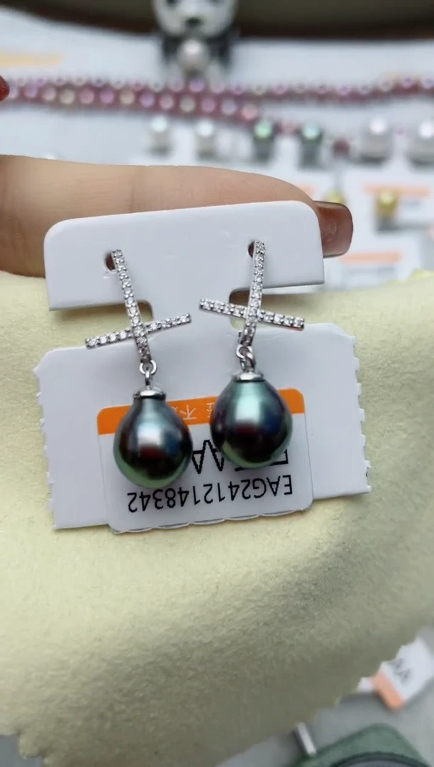 【闪购商品】海水珍珠耳饰银S925镶嵌W45