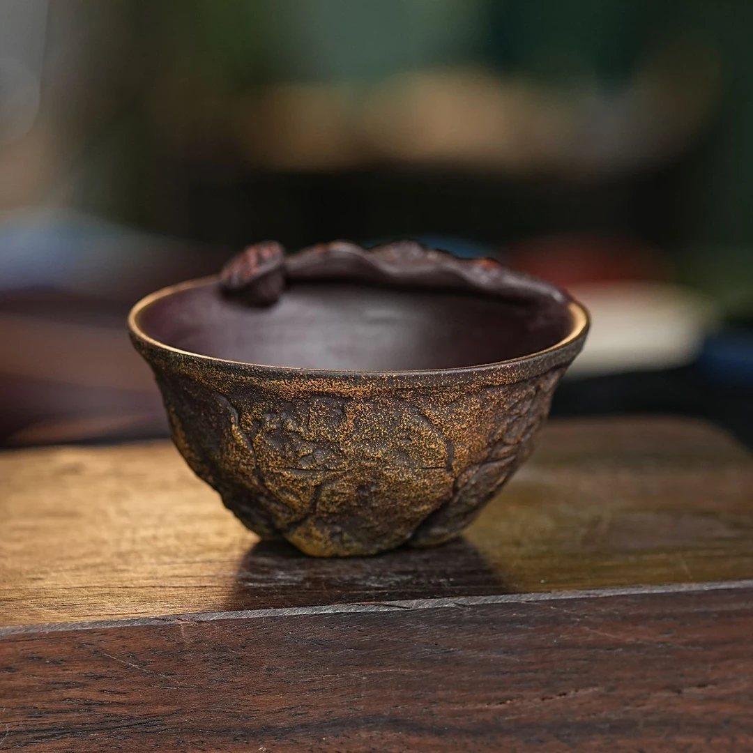 【2730莲蓬杯】宜兴原矿紫砂手工制作仿生莲蓬主人杯 普洱斗笠杯