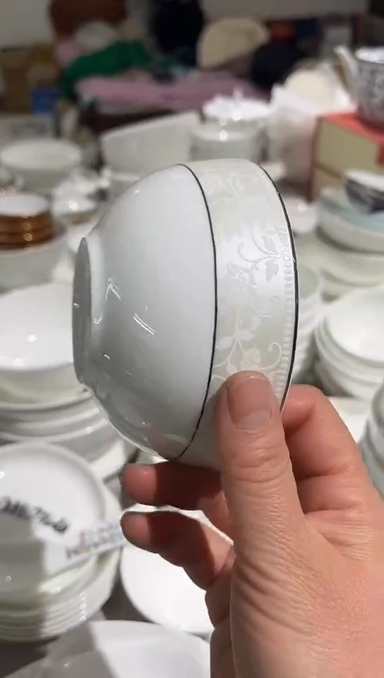 骨瓷隆达骨瓷4.5碗2只装娇梅傲雪