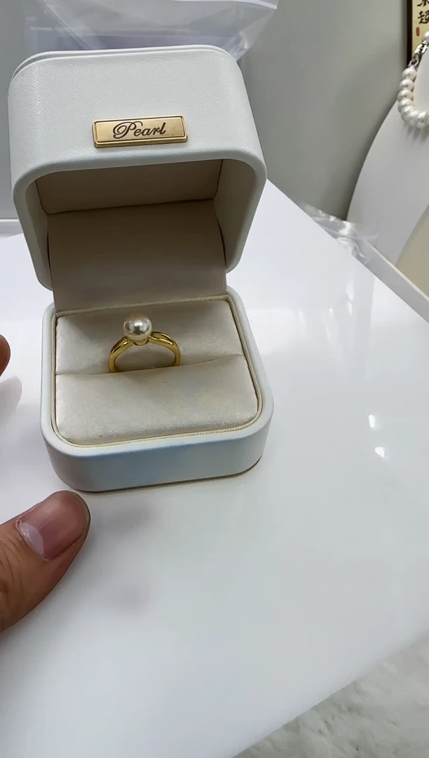 【闪购商品】海水珍珠DA未镶嵌c1470 羽皇金戒指7