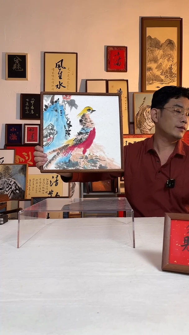 书法实木榫卯   手写手绘摆台