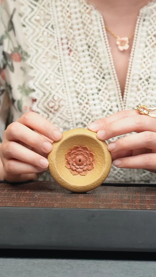 茶壶紫砂五堂茶宠—莲花香插