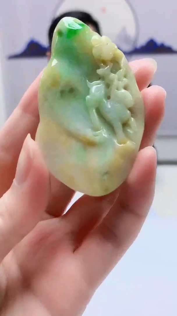 【闪购商品】定制翡翠未镶嵌5152zm-毛货挂件76