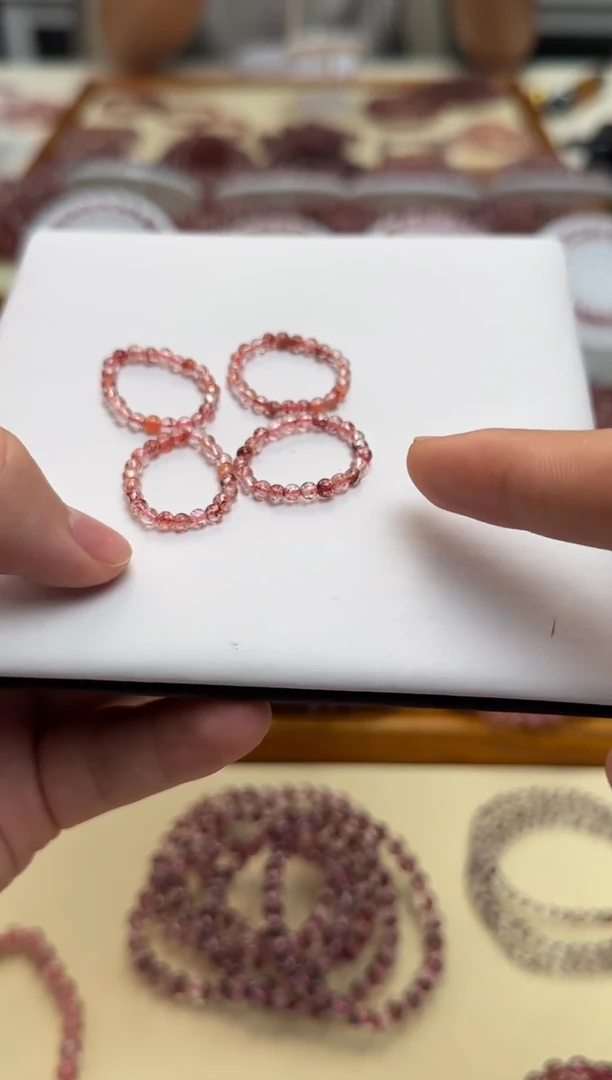 未镶嵌戒指水晶芬达金草莓戒指多样性发一