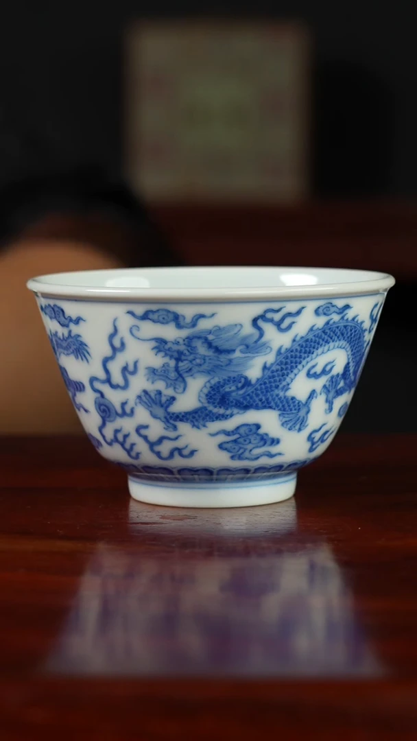 祖传窑真柴窑传承400年双龙杯